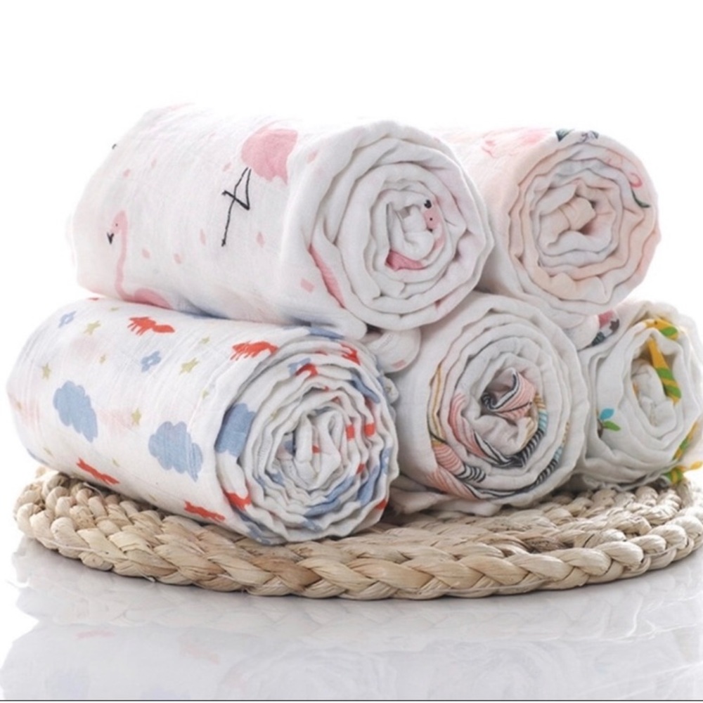 100% Muslin Cotton Swaddle Blanket